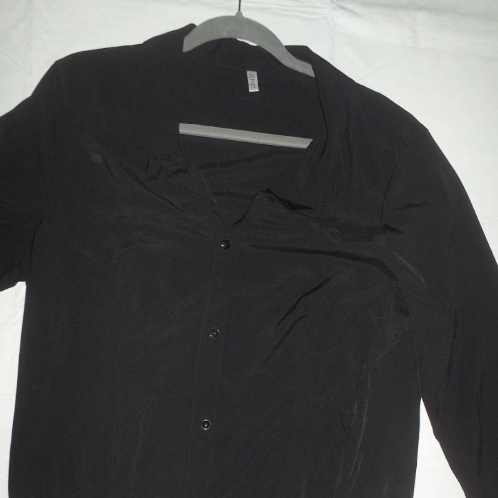 Long Sleeve Button Down Blouse Shirt Bodysuit